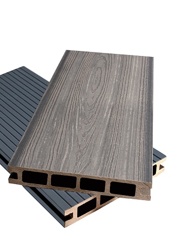 Серая Винтаж браширование 140х24 мм